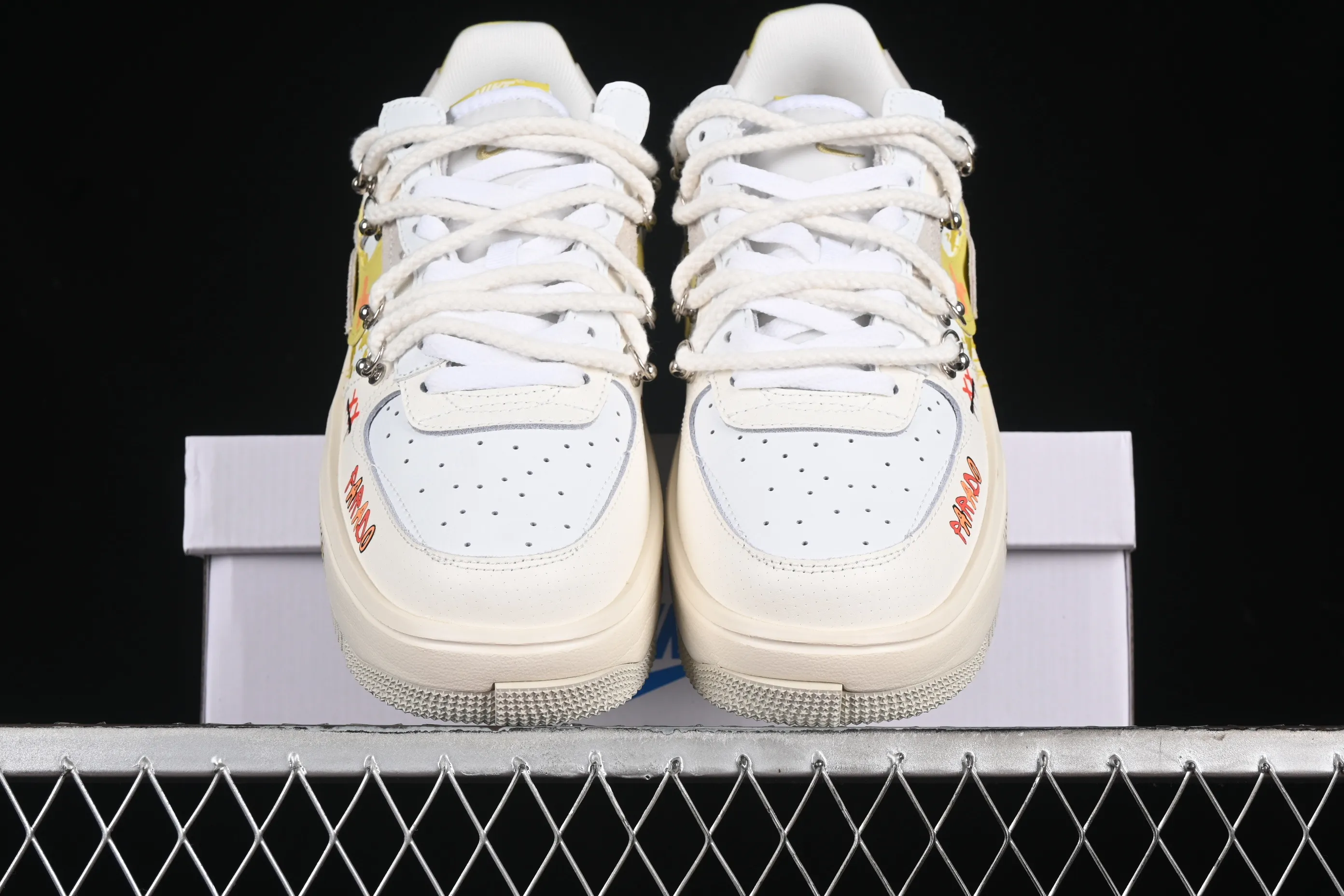 All categories Nk Air Force 1 Air Force series Nk Air Force 1 Fontanka Air Force low-top Nk Air Force 1 Fontanka New fashion style Graffiti emoticon pack Air Force One customized deconstructed strap low-top casual sneakers DV6984-001